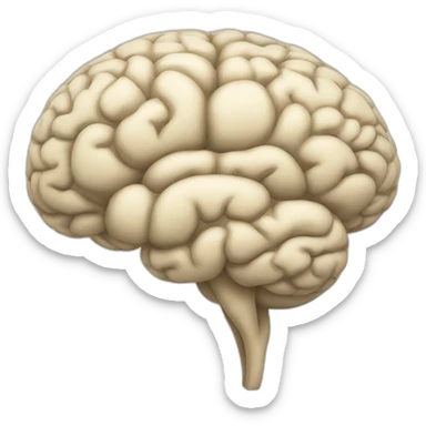 a brain in japan map sticker