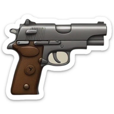 crossed pistols sticker