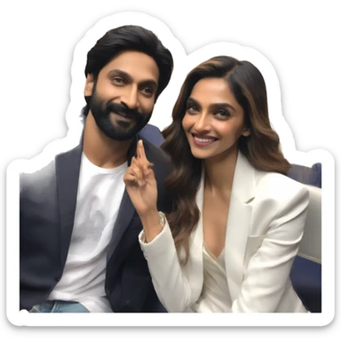 Ranbeer Singh meet Deepika Padukone  sticker