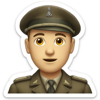 German person in 1945 sticker