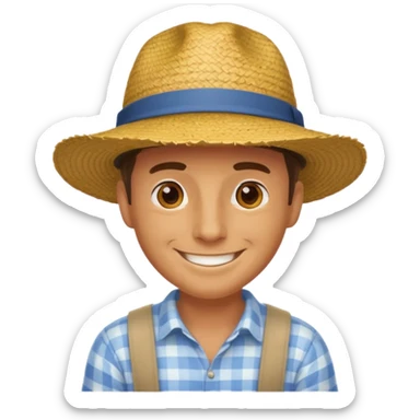 a man with luffy hat sticker