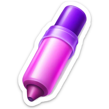 Shiny pink and purple marker translucent  sticker