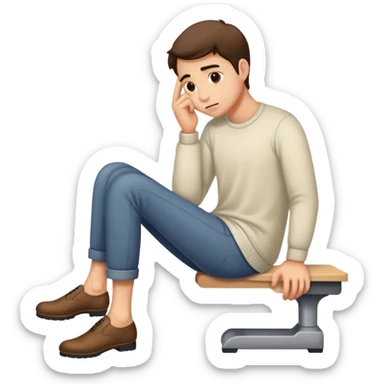 Waiting, tapping foot sticker