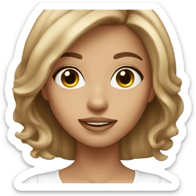 glamorous girl with light brown hair and light eyes sticker