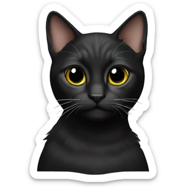 Cat black  sticker