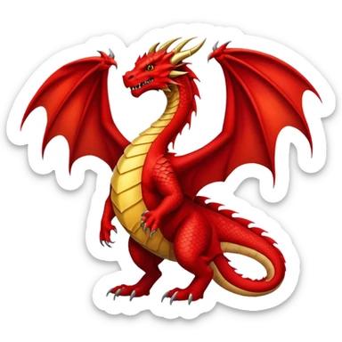 Red dragon sticker
