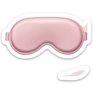 Powder pink satin sleep mask, no eyes sticker