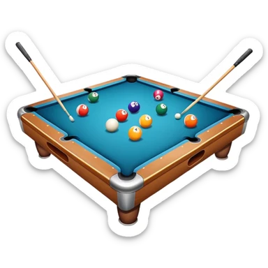 Pool game just the cues and balls and nothing else sticker