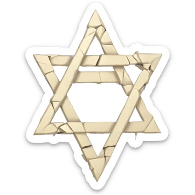 a broken Magen David  sticker