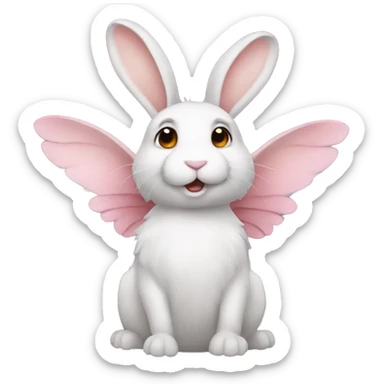 Bunny with antlers and wings sticker