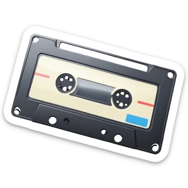 Realistic VHS tape sticker