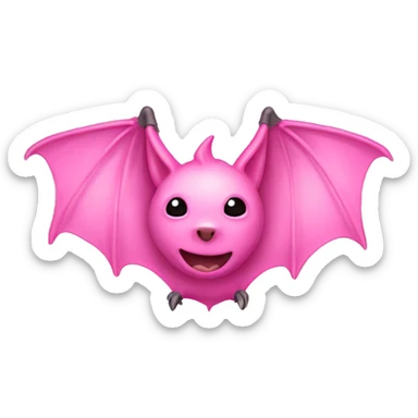Pink star bat sticker