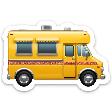 yellow tacos truck. sticker