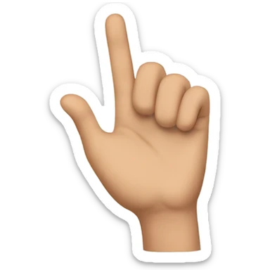 make me a L shaped hand  sticker