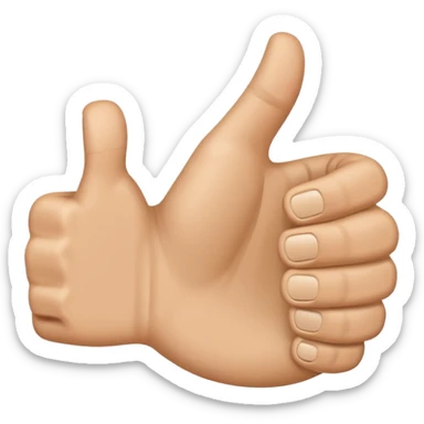 I want a thumbs up with a smaller thumbs up in the bottom right corner sticker
