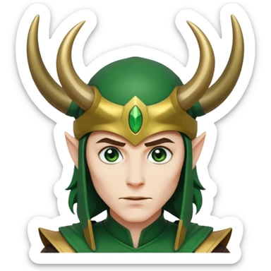 comic book style loki sticker