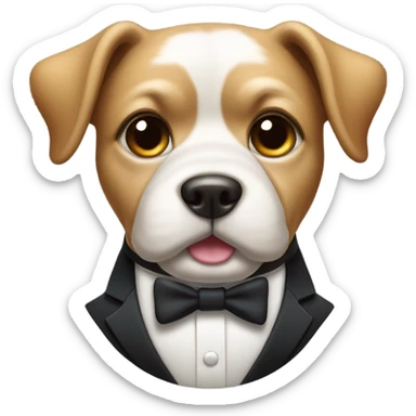 Dog with a top class sticker