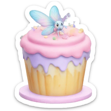 Fairy pastel cake sticker