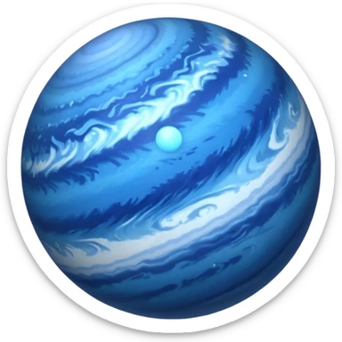 Realistic planet Neptune sticker