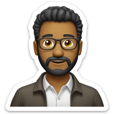 advogado homem de óculos e cabelo curto, mas sem barba sticker