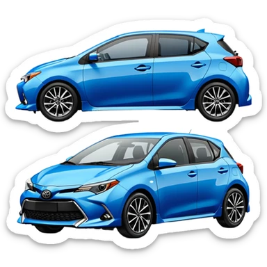 2016 Toyota Corolla Hatchback in blue sticker