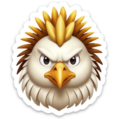 Chicken glare going super saiyan sticker