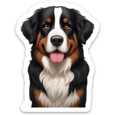 bernese mountain dog sunset mountain sticker