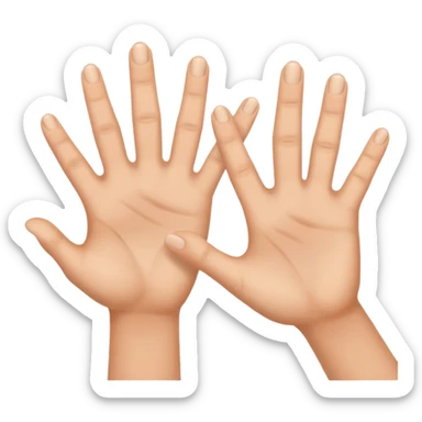 6 7 an hands moving sticker