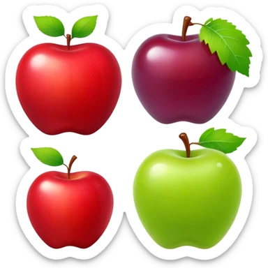 grape and apple sticker