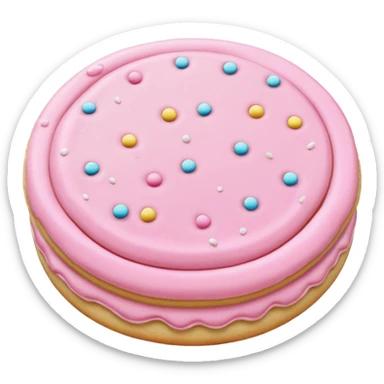 Sugar cookie with Patel pink frosting  sticker