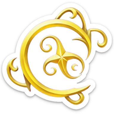 Wiz 101 casting sigil purple and yellow inspired storm magic  sticker