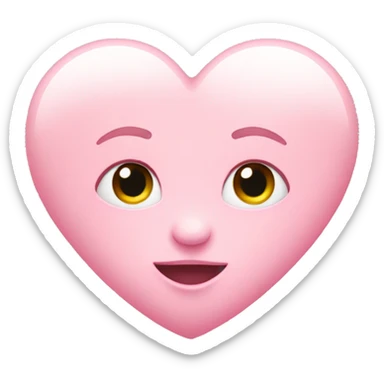 Baby pink heart  sticker