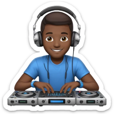 dj with setup sticker
