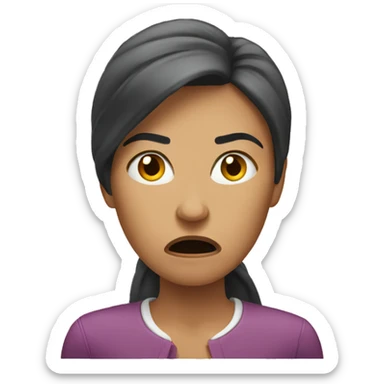 Women angry because she’s hungry  sticker