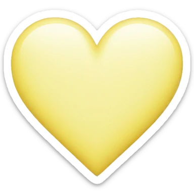 Pastel Yellow Heart sticker