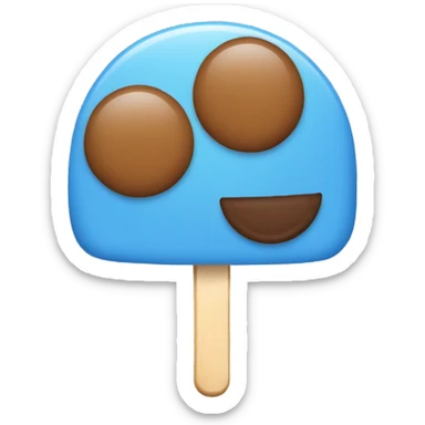 un paleta de caramelo de color azul sticker