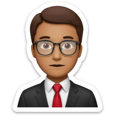 professor with red tie sticker