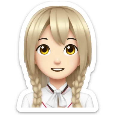 Yandere anime girl sticker