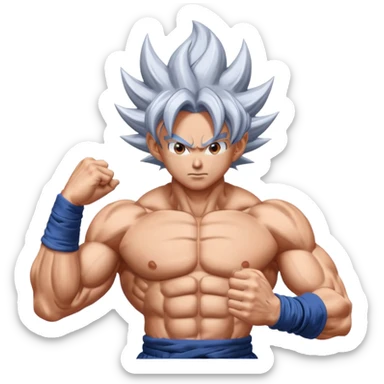 goku mastered ultra instinct sticker