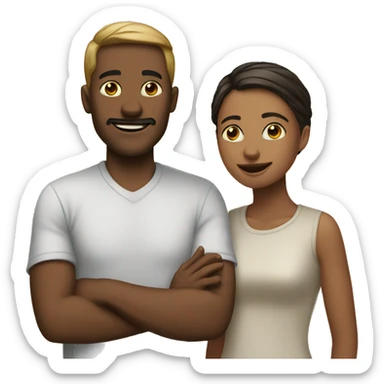 Two loving people  sticker