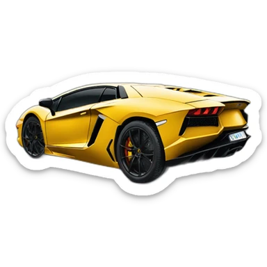 Bébé dans une Lamborghini Aventador sticker