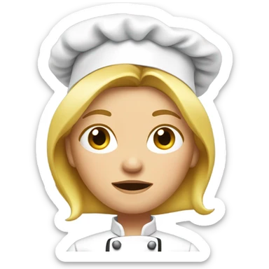 Female chef blonde hair so mad her face is red sticker