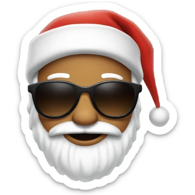 Santa Claus with sunglasses  sticker