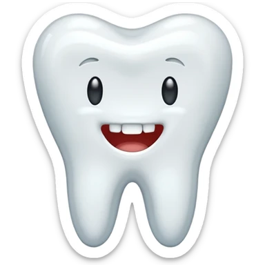 tooth emoji no smile just a tooth sticker