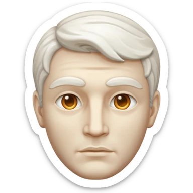 Marble style statue of man face sticker