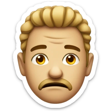 Glaring face sticker