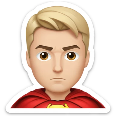 superhero with cape sticker