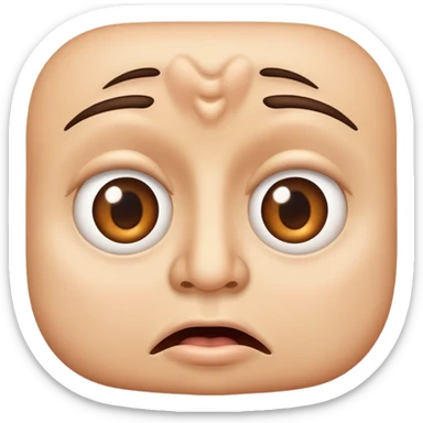 Eyes and mouth and nose in the face and fart sticker