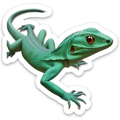 Common Puerto Rican ameiva ground lizard sticker