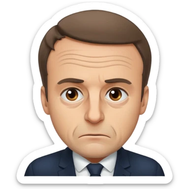 Macron, malade sticker
